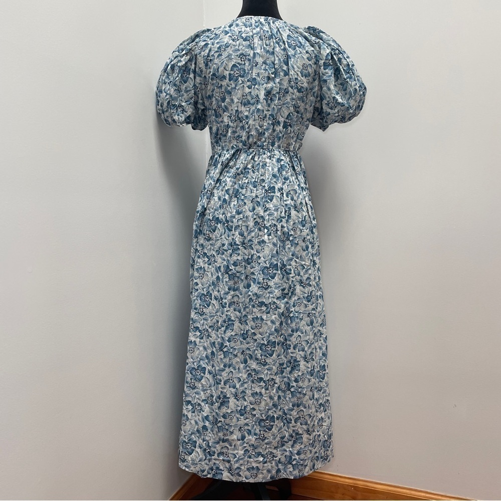NEW! The Great.- The Gallery Dress Light Sky Pressed Floral Size S Blue - Picture 11 of 16